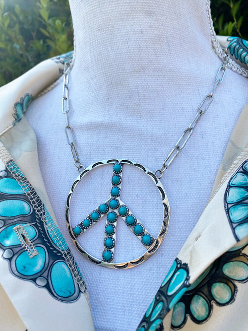 Peace, Love & Turquoise Necklace Set