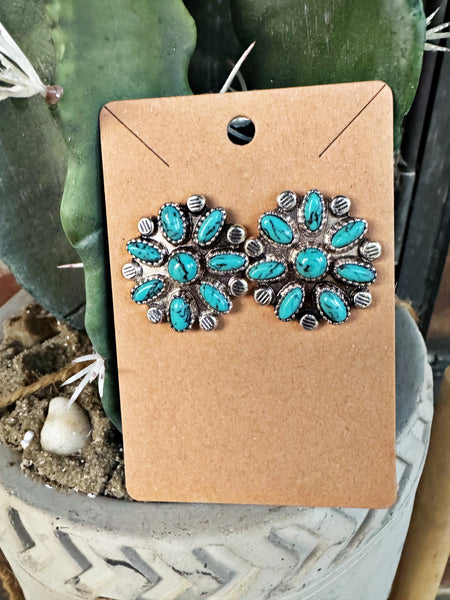 Rio Turquoise Cluster Earrings