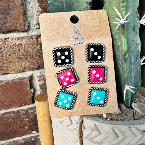 Roll the Dice Earring Trio Set