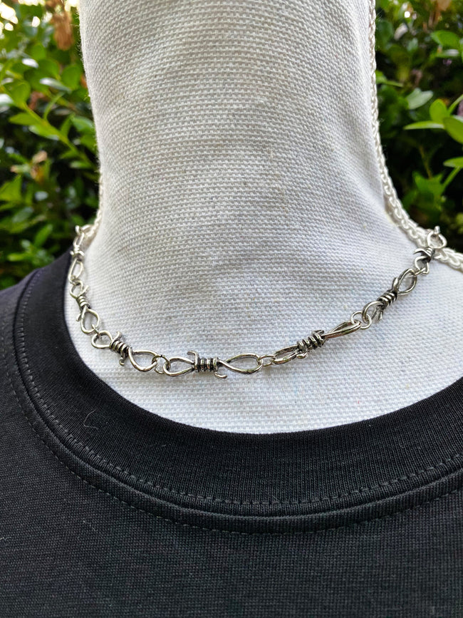 Western Barbwire Chain Necklace