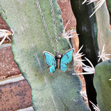 Turquoise Boho Butterfly Necklace