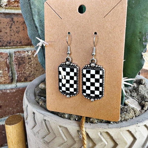 Checkmate Cowboy Dangle Earring