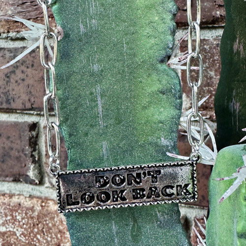 Don't Look Back Bar Necklace