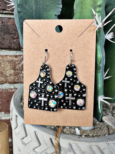 Rhinestone Howdy Earrings