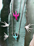 Turquoise Stone Cactus Necklace