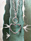 I Keep Close Watch On This Heart of Mine Barbed Wire Necklace