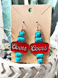 Beer & Turquoise Earrings