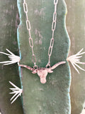 Western Longhorn Pendant Necklace