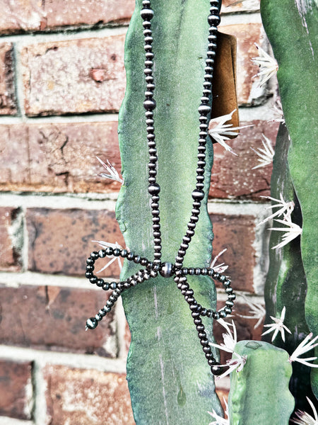 Beaded Bow Necklace