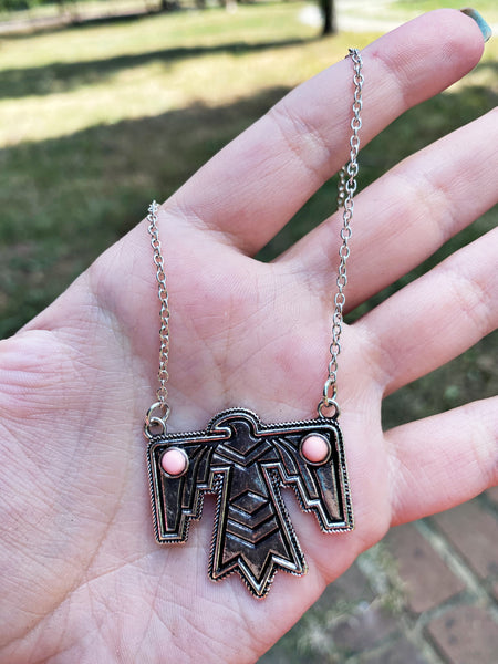 Tally Thunderbird Necklace - Pink