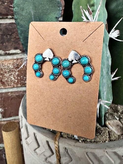 Spaded Earrings - Turquoise