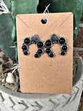 Spaded Earrings - Black