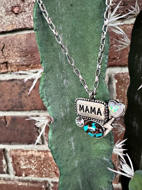 Mama Bolt Stone Necklace