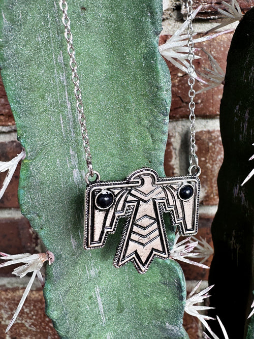 Tally Thunderbird Necklace - Black