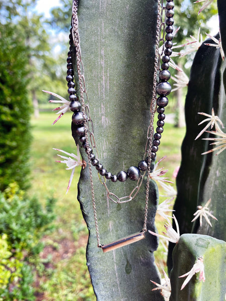 Western Beaded Layered Necklace