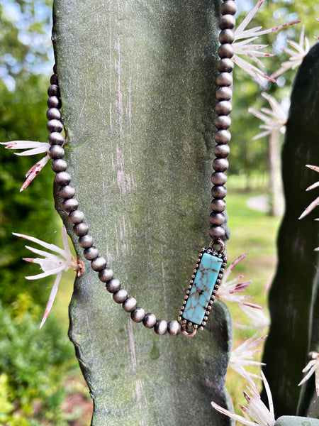 Turquoise Bar Choker