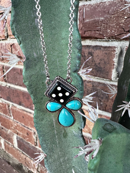 Turquoise Dice Necklace