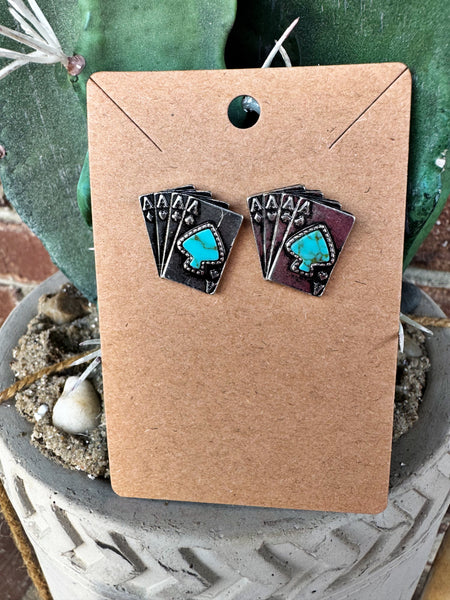 Ace of Spades Card Earrings