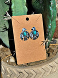 Thunderbird w/ Turquoise Stud Earrings