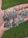 Bronc Cattle Tag Necklace