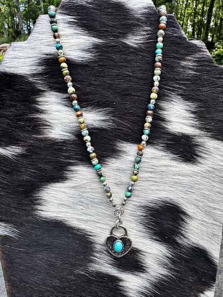 Beaded Lock Necklace