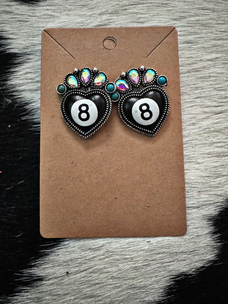 Glitzy 8 Ball Earrings