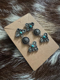 Boot Stitch Dangle Earrings