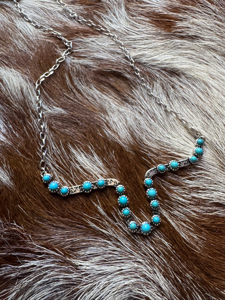 Semi Stone Cow Necklace