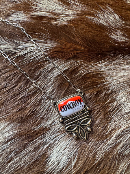 Cowboy Killer Boot Stitch Necklace