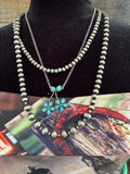 Western Turquoise Cherry Layered Necklace