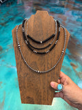 Black Onyx & Sterling Silver Necklace Stack (4-Piece Set)
