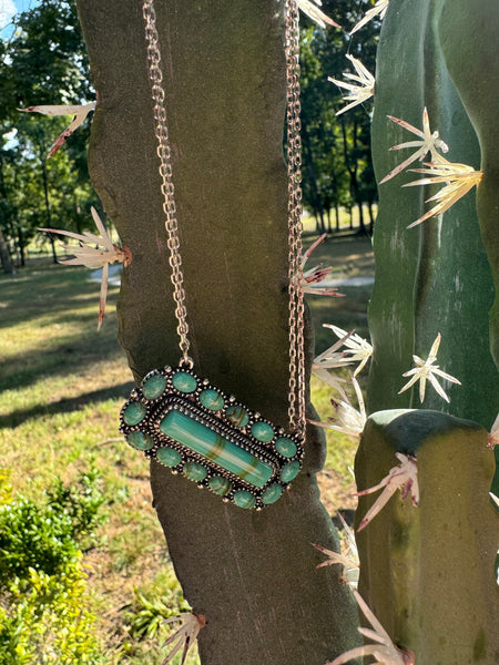 Turquoise Bar Choker