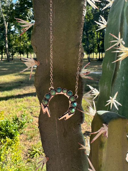 Punchy Babe Bolt Necklace