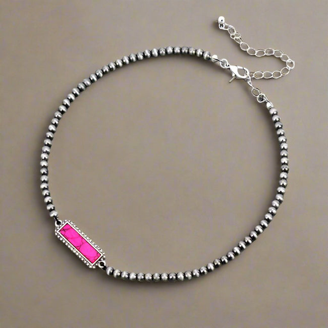 Pink Bar Choker