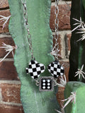 No Bad Luck Checker Necklace