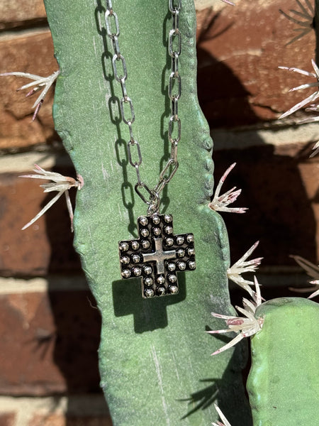 Concho Cross Necklace