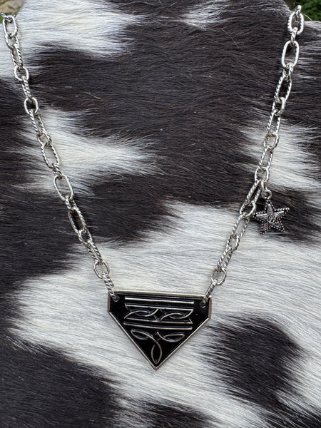 Boot Stitch Babe Necklace