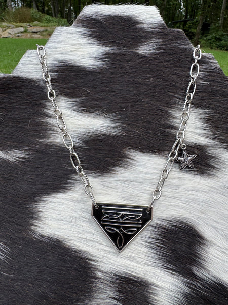 Boot Stitch Babe Necklace