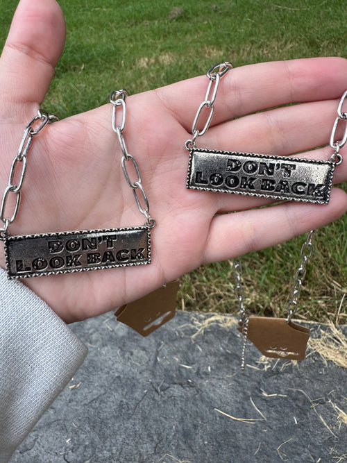 Don't Look Back Bar Necklace