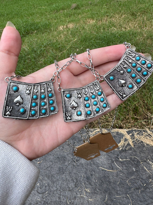 Wild Spade Card Necklace