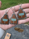 Boot Stitch Cattle Tag Necklace