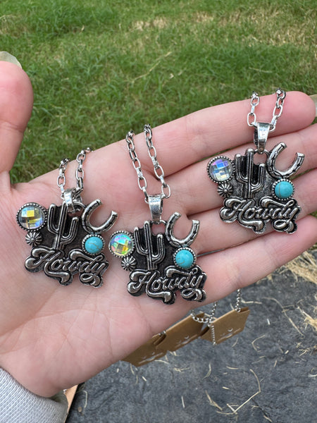 Howdy Rhinestone Necklace