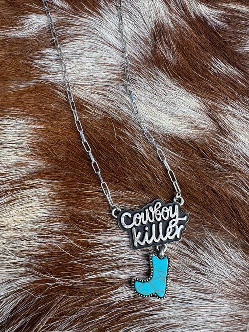 Cowboy Killer Boot Necklace