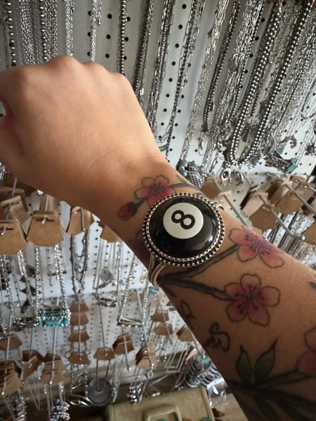 8 Ball Adjustable Cuff Bracelet