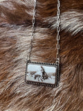 Western Rodeo Portrait Necklace