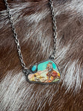 Cowgirl Scene Necklace