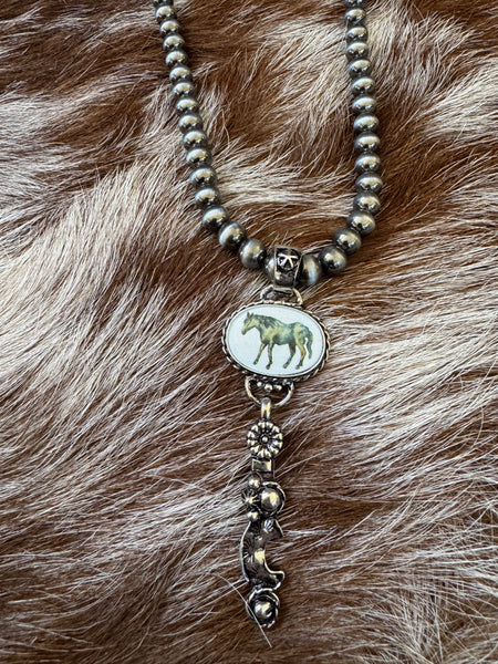 Horse & Saddle Necklace