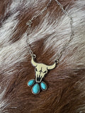 Desert Spirit Bull Skull Necklace