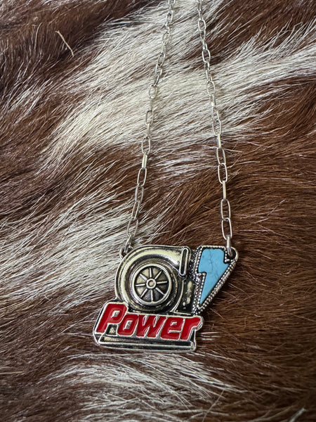 Turbocharged and Turquoise Necklace
