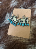 Longhorn Landscape Earrings